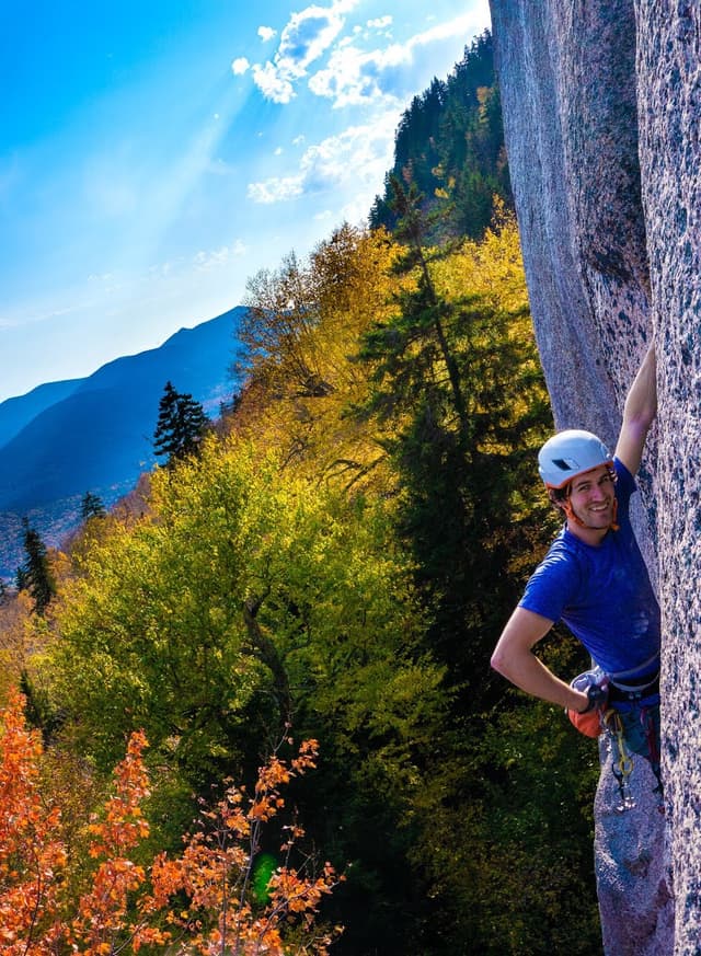 Picture of Emmett climbing